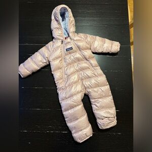 Patagonia light pink snowsuit 3-6 months